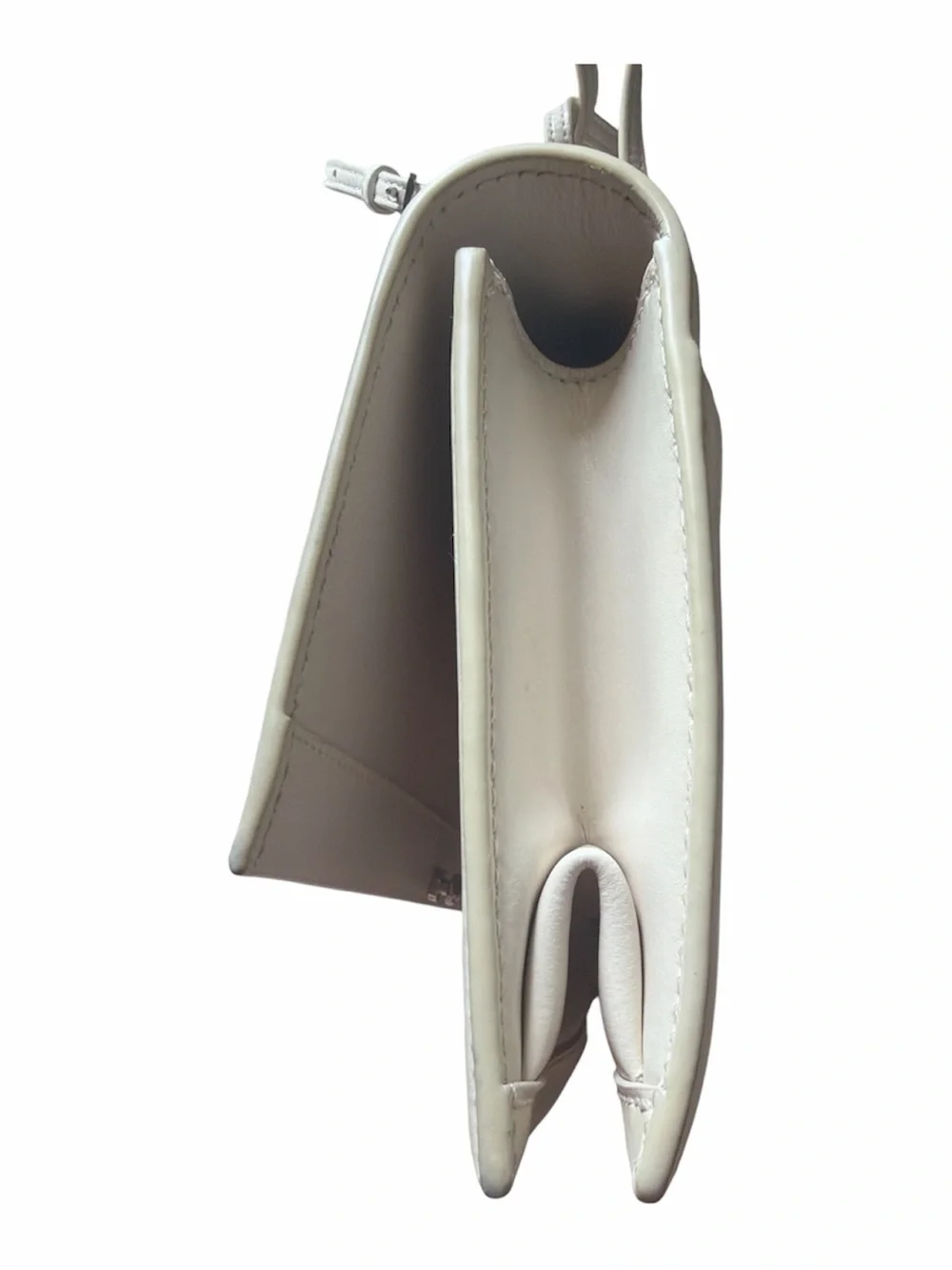 Saint Laurent Cream Leather Crossbody Bag